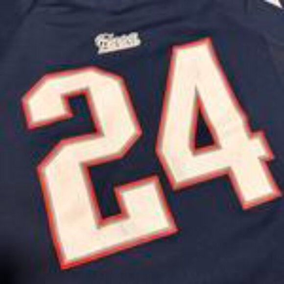 NFL New England Patriots Darrelle Revis 24 Jersey Navy Blue Kids M (Fits Women’s - Picture 3 of 6